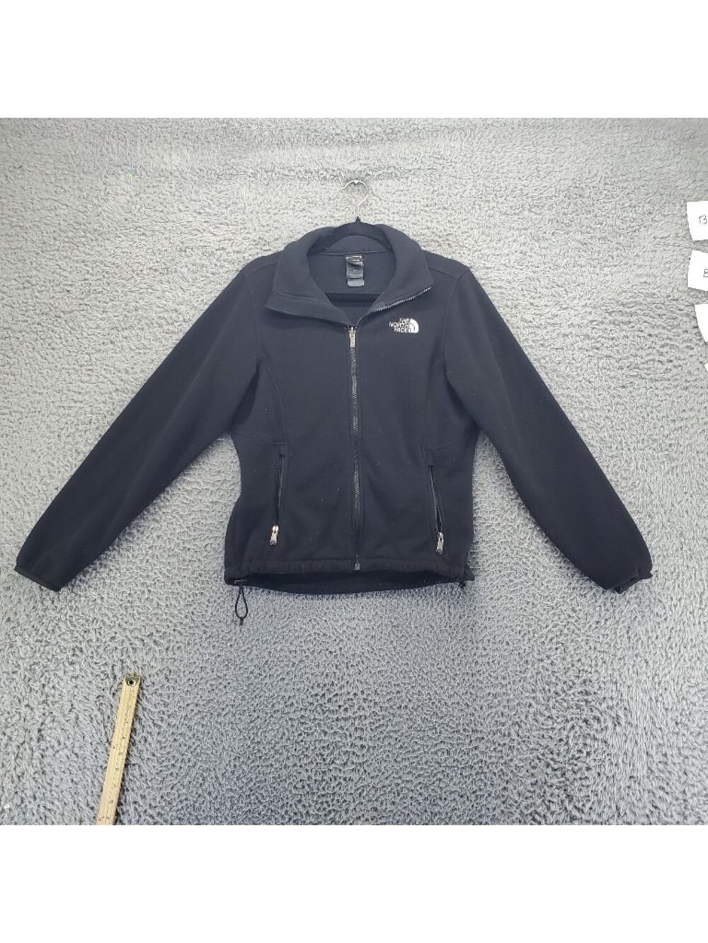 The North Face Jacket Womens Small Black Polartec Fleece Full Zip Pockets *Read*